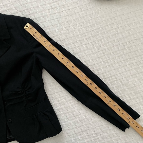 Prada Blazer Jacket Black Made in Italy Size 12 equivalent to EU 44 Three Snap - Picture 8 of 15